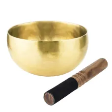 Поющая чаша Тибетская Singing bowl Ручная холодная ковка 15,9/15,9/8 см Бронза матовая (26556) Поющая чаша Тибетская Singing bowl Ручная холодная ковка 15,9/15,9/8 см Бронза матовая (26556)