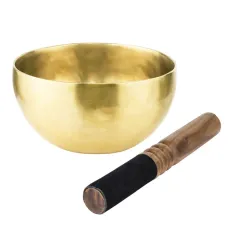 Поющая чаша Тибетская Singing bowl Ручная холодная ковка 14,1/14,1/7,3 см Бронза матовая (26563) Поющая чаша Тибетская Singing bowl Ручная холодная ковка 14,1/14,1/7,3 см Бронза матовая (26563)