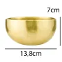 Поющая чаша Тибетская Singing bowl Ручная холодная ковка 13,8/13,8/7 см Бронза матовая (26564)