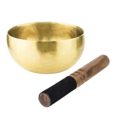 Поющая чаша Тибетская Singing bowl Ручная холодная ковка 13,8/13,8/7 см Бронза матовая (26564) Поющая чаша Тибетская Singing bowl Ручная холодная ковка 13,8/13,8/7 см Бронза матовая (26564)