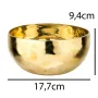 Співоча чаша Тибетська Singing bowl Ручна холодна ковка 17,7/17,7/9,4 см Бронза полірована (27394)