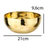 Співоча чаша Тибетська Singing bowl Ручна холодна ковка 21/21/9.6 см Бронза полірована (27397)