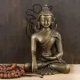 Будда Шакьямуни в жесте победы Бронза Оксидирование Kailash 20.5 см (25348)
