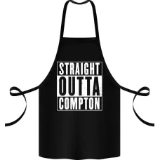 Фартук с принтом Кавун Straight outta compton 68 см Черный