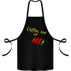 Фартук с принтом Кавун Coffe, tea or Me 68 см Черный