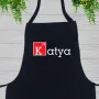 Фартук с принтом Кавун Katya 68 см Черный