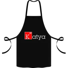 Фартук с принтом Кавун Katya 68 см Черный