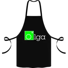 Фартук с принтом Кавун Olga 68 см Черный