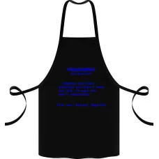 Фартук с принтом Кавун Программирование 68 см Черный