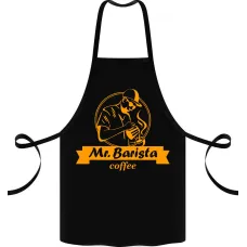 Фартук с принтом Кавун Mr Barista coffee 68 см Черный