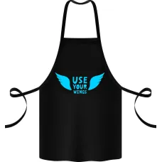 Фартук с принтом Кавун USE your wings 68 см Черный