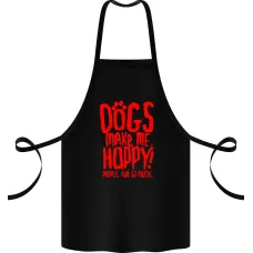 Фартук с принтом Кавун Dogs make me happy! 68 см Черный