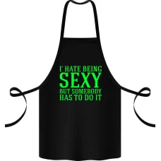 Фартук с принтом Кавун I' hate being sexy but somebody has to do it 68 см Черный