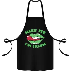 Фартук с принтом Кавун Kiss me I'm irish 68 см Черный
