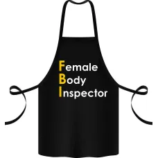 Фартук с принтом Кавун Female Body Inspector 68 см Черный