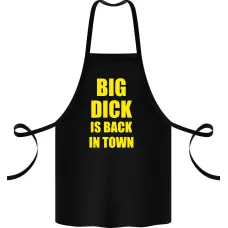 Фартук с принтом Кавун Big dick is back in town 68 см Черный