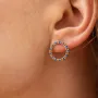 Серебряные серьги - пусеты с фианитами 064590 Оникс