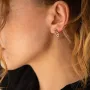 Серьги - пусеты Булавки в серебре 40027 Оникс
