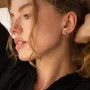 Серьги - пусеты Булавки в серебре 40027 Оникс