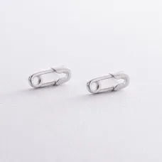 Серьги - пусеты Булавки в серебре 40027 Оникс