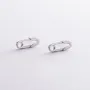 Серьги - пусеты Булавки в серебре 40027 Оникс