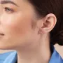 Серьги - пусеты Сердечки в красном золоте с08445 Оникс