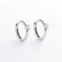 Серебряные серьги - кольца с фианитами OR111310 Оникс
