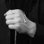 Серебряный кулон Секира Перуна 093 Оникс