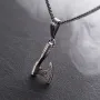 Серебряный кулон Секира Перуна 093 Оникс
