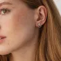 Серьги - пусеты Круговорот с жемчугом (белое золото) с08502 Оникс