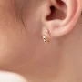 Серьги - пусеты Mona в желтом золоте с08379 Оникс