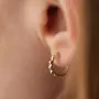 Серьги - пусеты Mona в желтом золоте с08379 Оникс