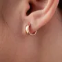Серьги - кольца в красном золоте с08435 Оникс