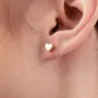 Серьги - пусеты Сердечки в желтом золоте с08345 Оникс