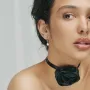 Серьги - кольца с жемчугом (желтое золото) с08359 Оникс