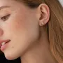 Серьги - пусеты Ракушки в красном золоте с08463 Оникс