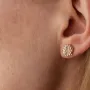 Серьги - пусеты Ракушки в красном золоте с08463 Оникс