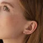 Серьги - пусеты Ракушки в красном золоте с08463 Оникс