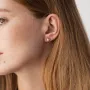 Серьги - пусеты с жемчугом (красное золото) с08503 Оникс
