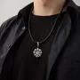 Серебряный кулон Оберег Руевит с деревом 153 Оникс