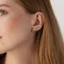 Серьги - пусеты Ракушки в желтом золоте с08464 Оникс