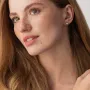 Серьги - пусеты с жемчугом (желтое золото) с08505 Оникс