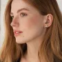 Серьги - пусеты Ракушки в белом золоте с08471 Оникс