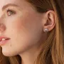 Серьги - пусеты Ракушки в белом золоте с08471 Оникс