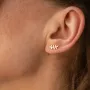 Серьги - пусеты Веточки в желтом золоте с08485 Оникс