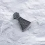 Серебряный кулон Двойной топор 7045 Оникс