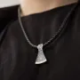 Серебряный кулон Двойной топор 7045 Оникс