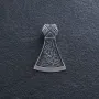 Серебряный кулон Двойной топор 7045 Оникс