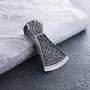 Серебряный кулон Двойной топор 7045 Оникс