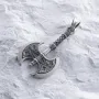 Серебряный кулон Двойной топор 7049 Оникс